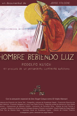 Hombre bebiendo luz