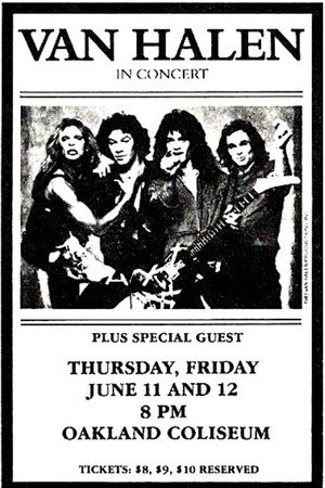 Van Halen: Oakland, CA @ Oakland Arena 1981